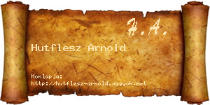 Hutflesz Arnold névjegykártya